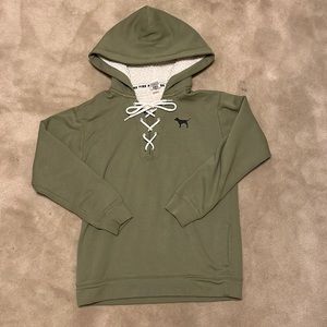 Green (pink, brand) hoodie, size XS